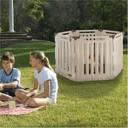 Richell Convertible Indoor Outdoor 6-Panel Pet Playpen