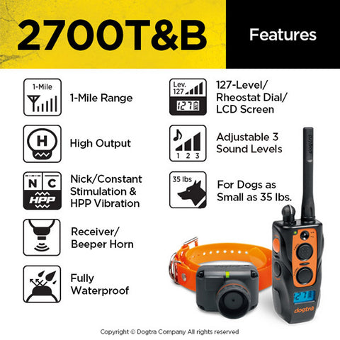 Dogtra 2700T&B Training & Beeper Collar