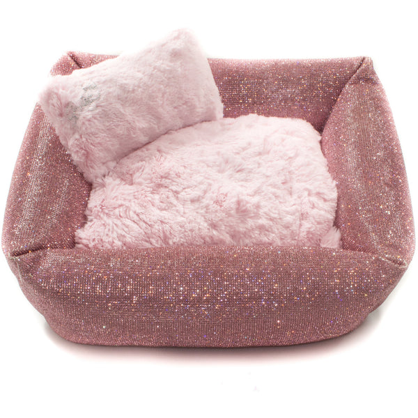 Elegant Crystal Dog Bed for Small Dogs